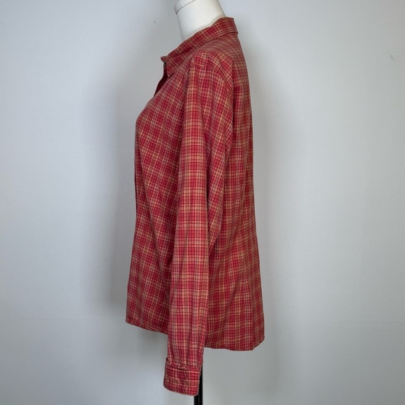 Woolrich ‘Katee’ Shirt Plaid Button Front 100% Cotton Women’s Size Medium - Picture 3 of 9
